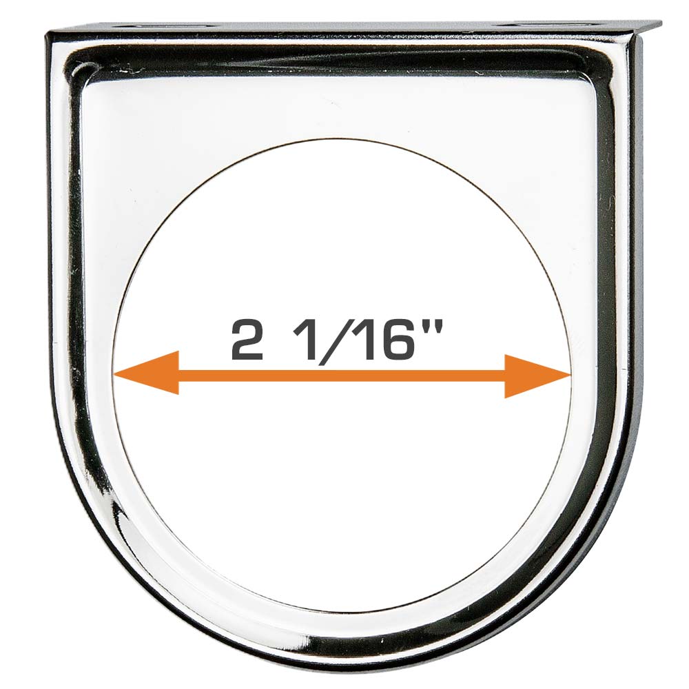 GlowShift Universal Chrome Single Gauge Under Dash Mounting Bracket Pod